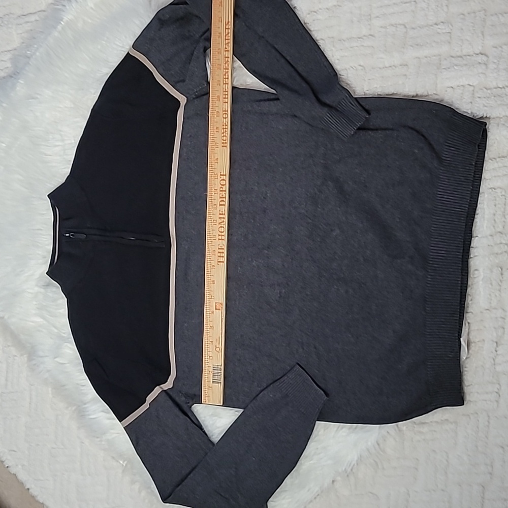 Scott James Men’s Quarter Zip Sweater Pullover Size Large Gray - Picture 3 of 6